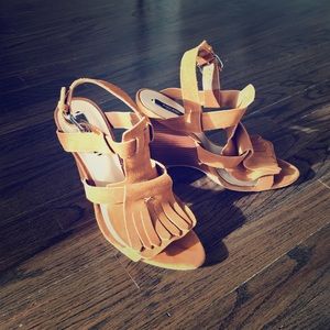 Zara suede wedge sandals